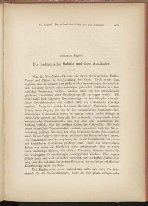 Siebentes Kapitel. Die paduanische Schule und ihre Ausläufer.