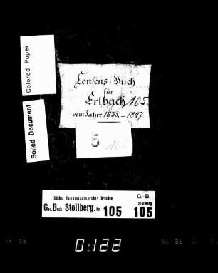 Konsensbuch von Erlbach (bei Stollberg)