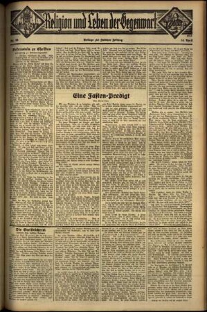 Dritte Ausgabe vom Sonntag, den 14. April 1935.