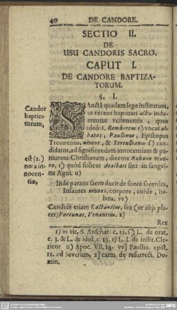 Sectio II. De Usu Candoris Sacro