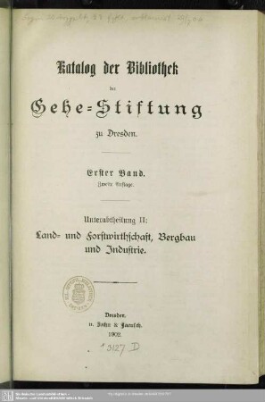 1,2: Land- und Forstwirthschaft, Bergbau und Industrie