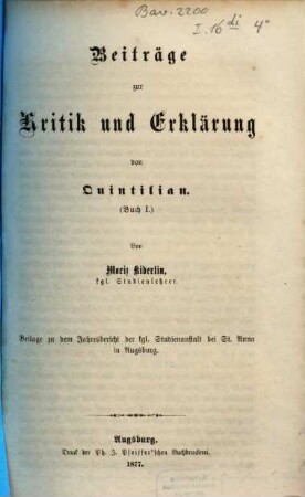 Jahresbericht : für d. Schuljahr .... 1876/77 (1877)