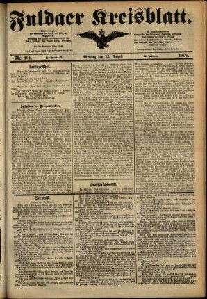 Ausgabe vom Montag, den 23. August 1909.