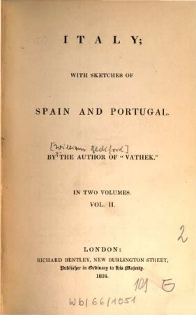 Italy : with sketches of Spain and Portugal ; in two volumes, 2
