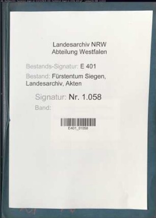 Familien-, Schulden-, Kaufangelegenheiten sowie Differenzen innerhalb der Familie von Selbach