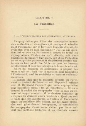 Chapitre V La Transition