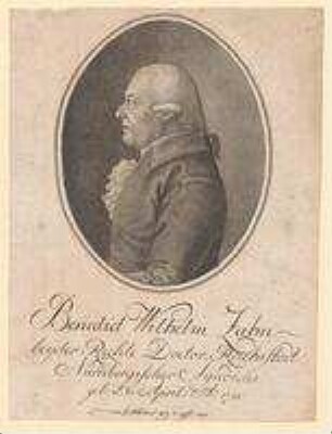 Dr. jur. utr. Benedict Wilhelm Zahn, Syndikus der Reichsstadt Nürnberg; geb. 21. April 1738