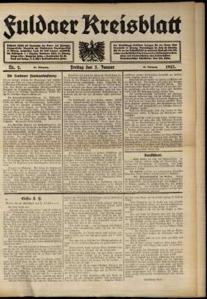 Ausgabe vom Freitag, den 03. Januar 1913.