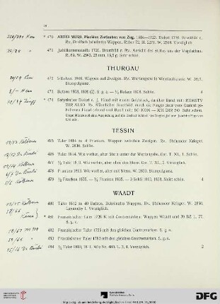 Waadt (Nr. 480-492)