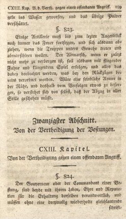 CXIII. Kapitel. Von der Vertheidigung gegen einen offenbaren Angriff.