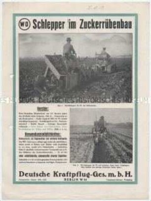 Schlepper im Zuckerrübenanbau