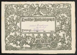 Brief von Hermann Haussmann und Hildegard Haussmann an Gerhart Hauptmann