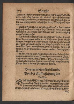 Der neun vnd dreissigste Artickel. Von der Aufferstehung der Todten.
