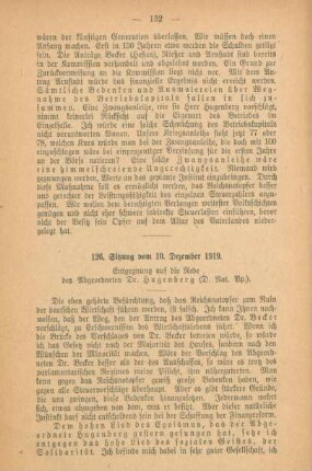 126. Sitzung vom 10. Dezember 1919