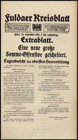 Ausgabe vom Dienstag, den 26. September 1916.
