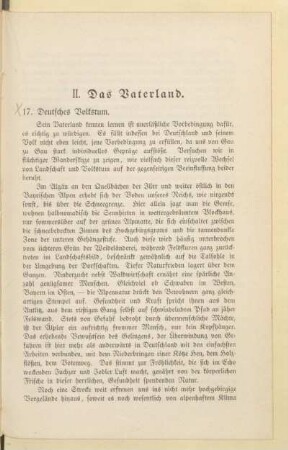 II. Das Vaterland