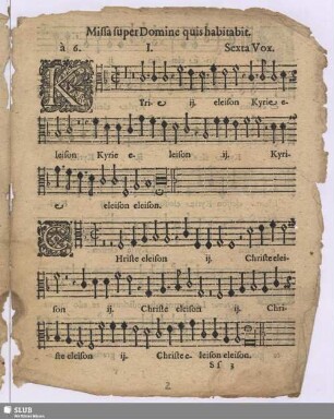 Missa super Domine quis habitabit