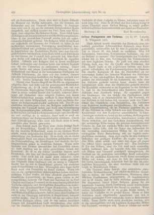 440-441 [Rezension] Justus: Prolegomena zum Theismus