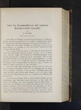 Ueber das Zusammenfliessen und Ausheilen fliessend-weicher Krystalle