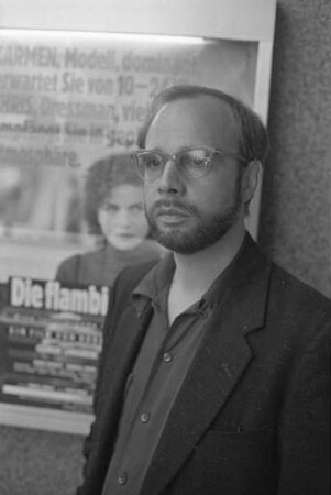 Besuch des Regisseurs Robert van Ackeren in Karlsruhe anlässlich der Aufführung seines Films "Die flambierte Frau" im Kino "Schauburg"