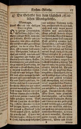 17-26, 4. Die Gebethe bey dem taeglichen oeffentlichen ...