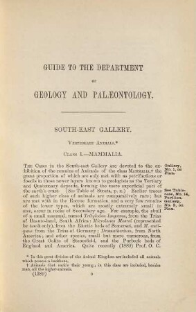 A guide to the Exhibition Galleries of the Department of Geology and Palaeontology in the British Museum (Natural History), 1. Fossil mammals and birds