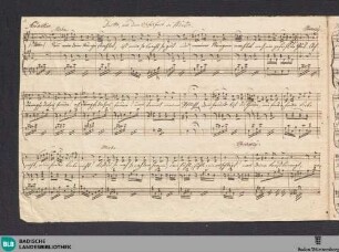 Das Unterbrochene Opferfest. Excerpts. Arr - Don Mus.Ms. 2649 : V (2), pf