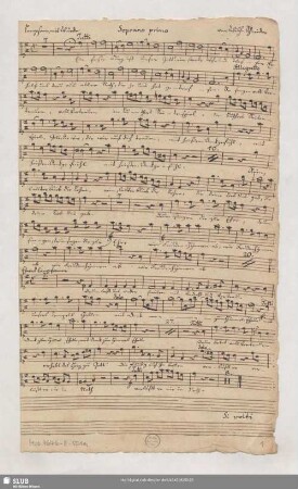 [Solo and coro:] Soprano primo