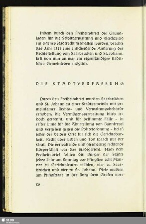 Die Stadtverfassung