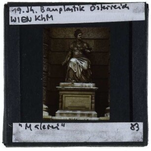 Wien, Kunsthistorisches Museum,Wien, Hellmer, Allegorie der Malerei : Skulptur links des Haupteingangs