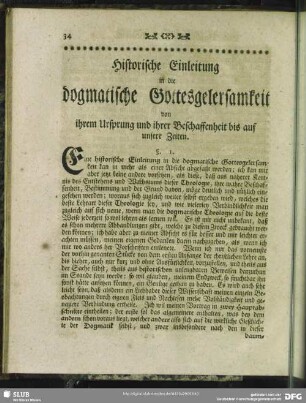 Historische Einleitung in die dogmatische Gottesgelehrsamkeit von ihrem Ursprung und ihrer Beschaffenheit bis auf unsere Zeiten