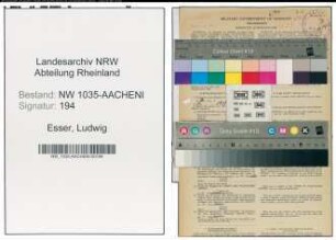 Entnazifizierung Ludwig Esser , geb. 13.05.1902 (Steiger)