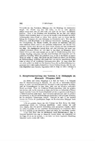 Hauptversammlung des Vereins f. w. Pädagogik zu Eisenach Pfingsten 1895