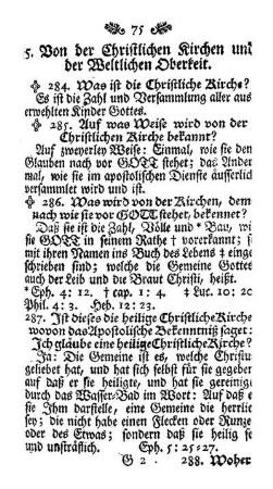 5. Von der Christlichen Kirche; und auch der Weltlichen Oberkeit