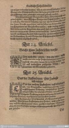 Der 25. Artickel. Das der Auffnehmer/ ihm Zubusse lasse anlegen.