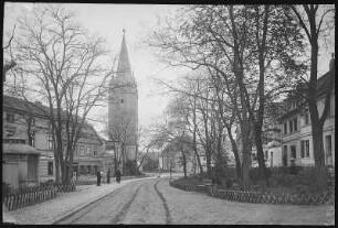 Aschersleben. Johannispromenade mit Johannisturm