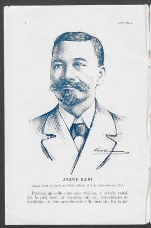 Jesus Rabi - Nació el 24 de junio de 1845. - Murió el 6 de diciembre de 1915.