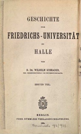Geschichte der Friedrichs-Universität zu Halle, 1