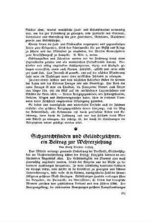 Sichzurechtfinden und Geländezeichnen, ein Beitrag zur Wehrerziehung