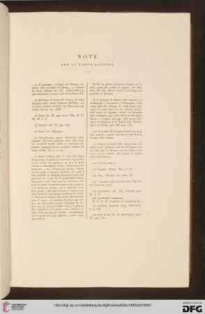Note per la parte seconda