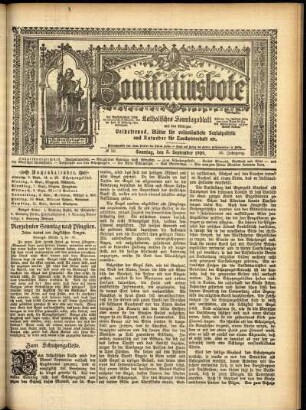 Erste Ausgabe vom Sonntag, den 05. September 1909.