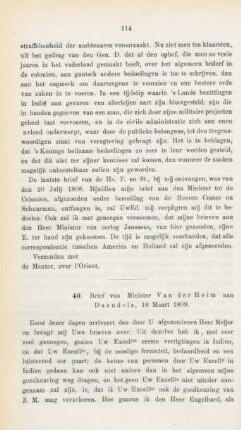 40. Brief van Minister Van der Heim aan Daendels, 18 Maart 1809