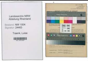 Entnazifizierung Luise Traenk , geb. 11.07.1914 (Schneiderin)