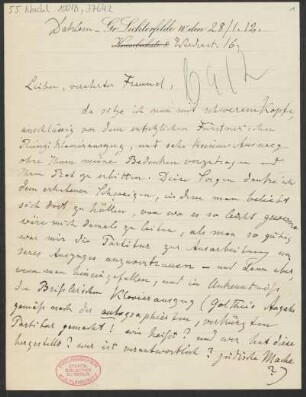 Brief an B. Schott's Söhne : 28.01.1912