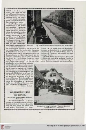27: Wohnlichkeit und Vorgärten