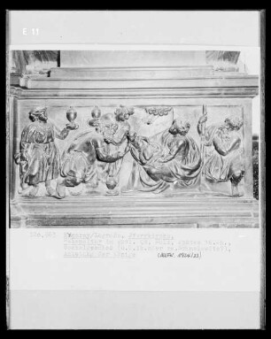 Nebenaltar, Sockelgeschoss, Detail: Anbetung der Könige