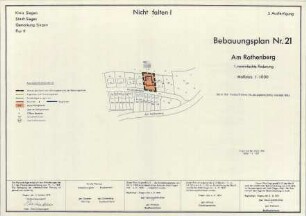 Bebauungsplan Nr. 21, Am Rothenberg, 1. vereinfachte Änderung, Kreis Siegen, Stadt Siegen, Gemarkung Siegen, Flur 9