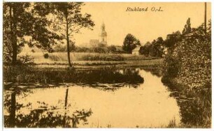 Ruhland. Blick nach der Kirche