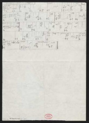 [Dirigierzettel zu "Ramifications" von György Ligeti]