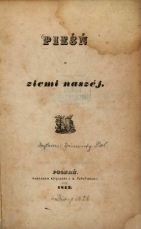 Pieśń o ziemi naszéj